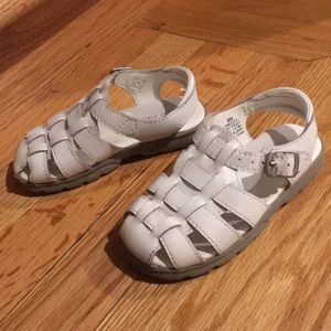 White leather stride rite sandals